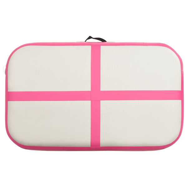 Täytettävä voimistelumatto pumpulla 60x100x15 cm PVC pinkki