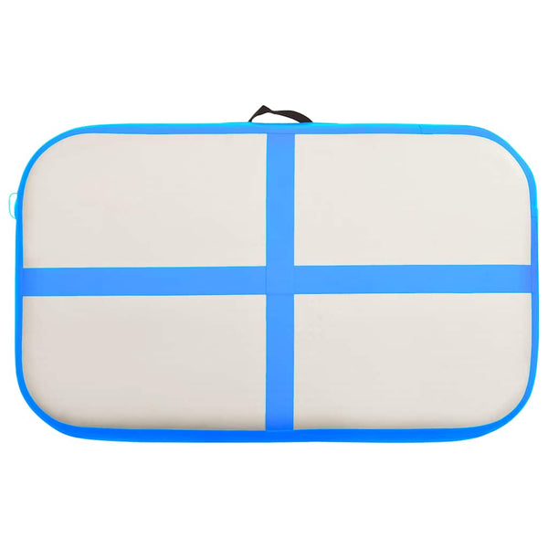 Täytettävä voimistelumatto pumpulla 60x100x15 cm PVC sininen
