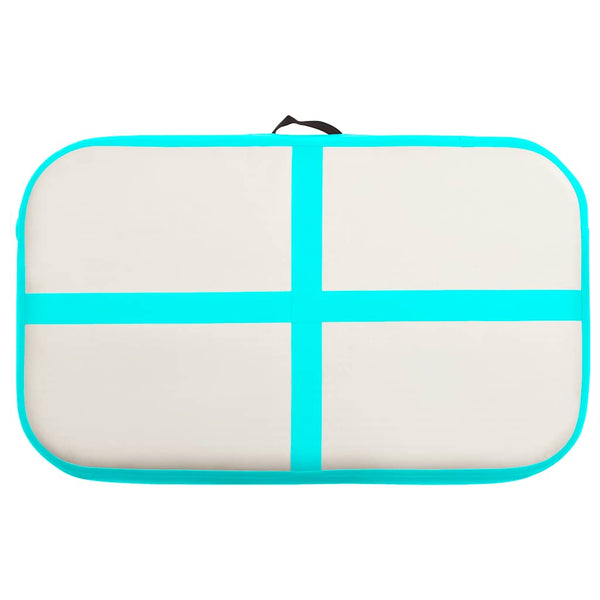 Täytettävä voimistelumatto pumpulla 60x100x15 cm PVC vihreä