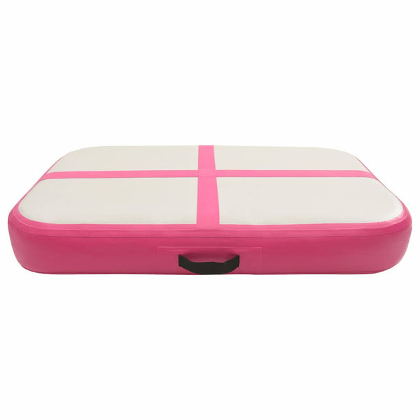 Täytettävä voimistelumatto pumpulla 60x100x20 cm PVC pinkki