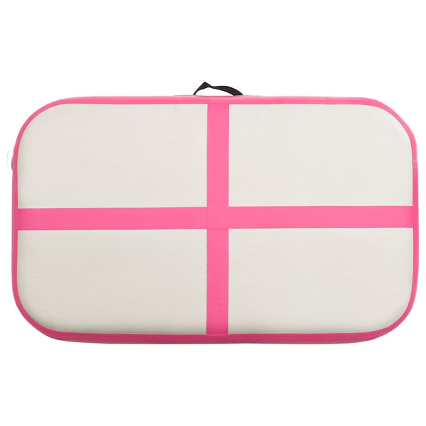 Täytettävä voimistelumatto pumpulla 60x100x20 cm PVC pinkki