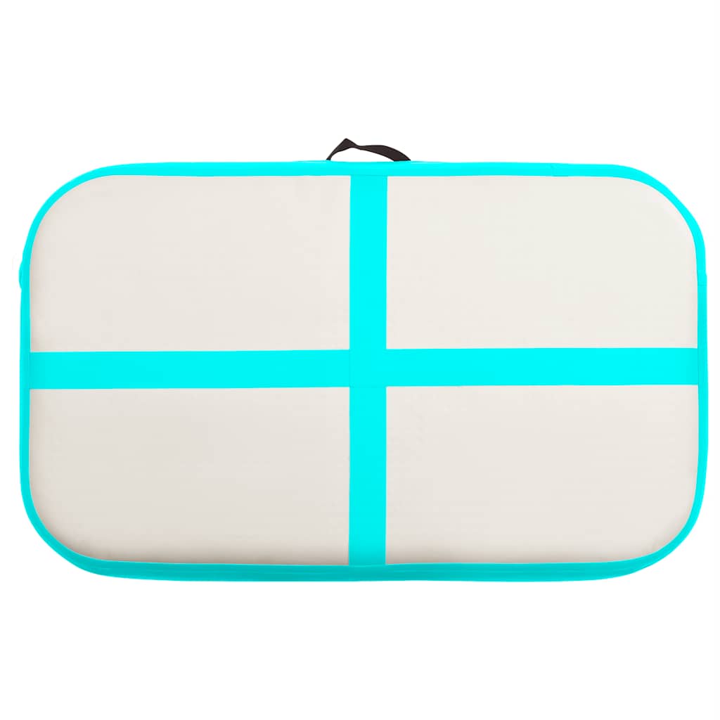 Täytettävä voimistelumatto pumpulla 60x100x20 cm PVC vihreä