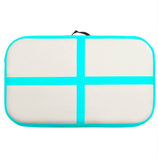 Täytettävä voimistelumatto pumpulla 60x100x20 cm PVC vihreä