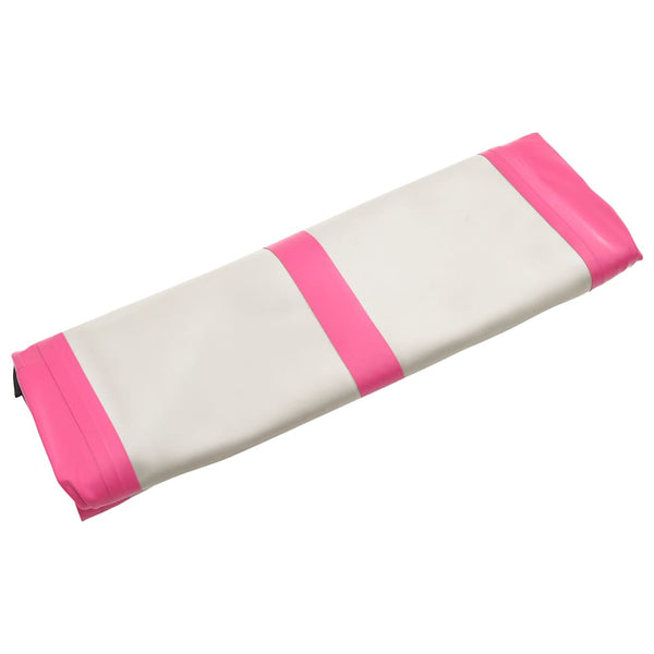 Täytettävä voimistelumatto pumpulla 300x100x15 cm PVC pinkki