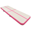 Täytettävä voimistelumatto pumpulla 300x100x15 cm PVC pinkki