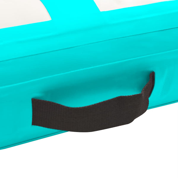 Täytettävä voimistelumatto pumpulla 300x100x15 cm PVC vihreä