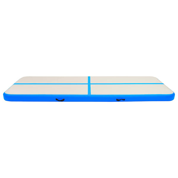 Täytettävä voimistelumatto pumpulla 500x100x15 cm PVC sininen