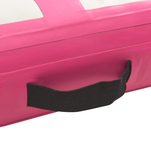 Täytettävä voimistelumatto pumpulla 600x100x15 cm PVC pinkki
