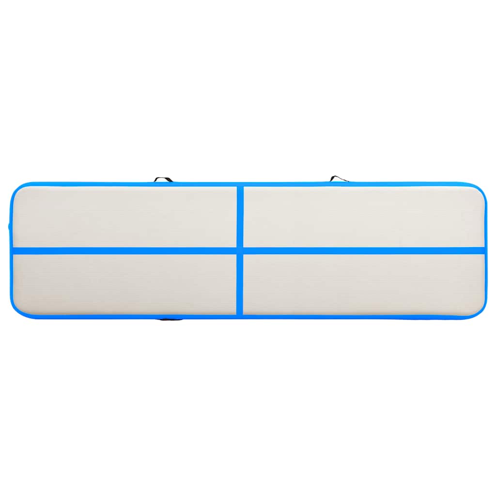 Täytettävä voimistelumatto pumpulla 600x100x15 cm PVC sininen