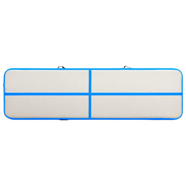 Täytettävä voimistelumatto pumpulla 600x100x15 cm PVC sininen