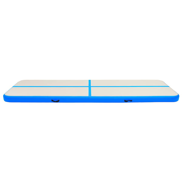 Täytettävä voimistelumatto pumpulla 700x100x15 cm PVC sininen