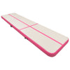 Täytettävä voimistelumatto pumpulla 800x100x15 cm PVC pinkki