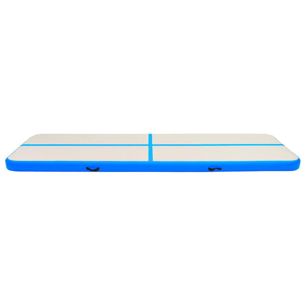 Täytettävä voimistelumatto pumpulla 800x100x15 cm PVC sininen
