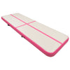 Täytettävä voimistelumatto pumpulla 300x100x20 cm PVC pinkki