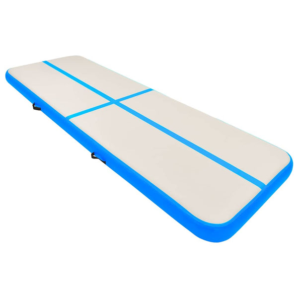 Täytettävä voimistelumatto pumpulla 300x100x20 cm PVC sininen