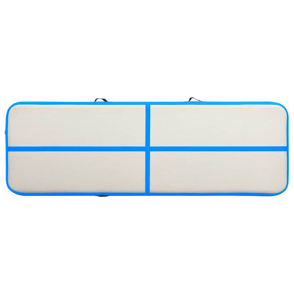 Täytettävä voimistelumatto pumpulla 300x100x20 cm PVC sininen