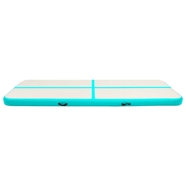 Täytettävä voimistelumatto pumpulla 300x100x20 cm PVC vihreä
