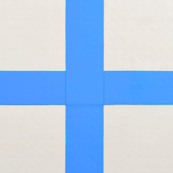 Täytettävä voimistelumatto pumpulla 400x100x20 cm PVC sininen
