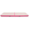 Täytettävä voimistelumatto pumpulla 500x100x20 cm PVC pinkki
