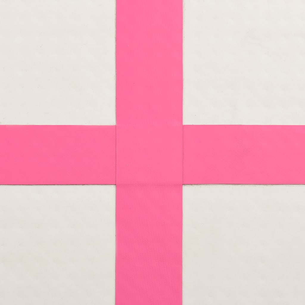 Täytettävä voimistelumatto pumpulla 500x100x20 cm PVC pinkki