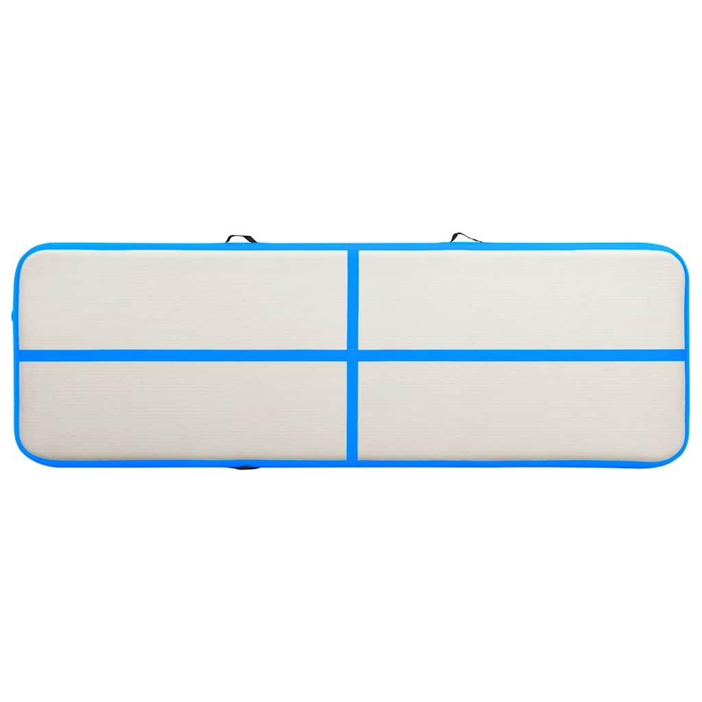 Täytettävä voimistelumatto pumpulla 500x100x20 cm PVC sininen