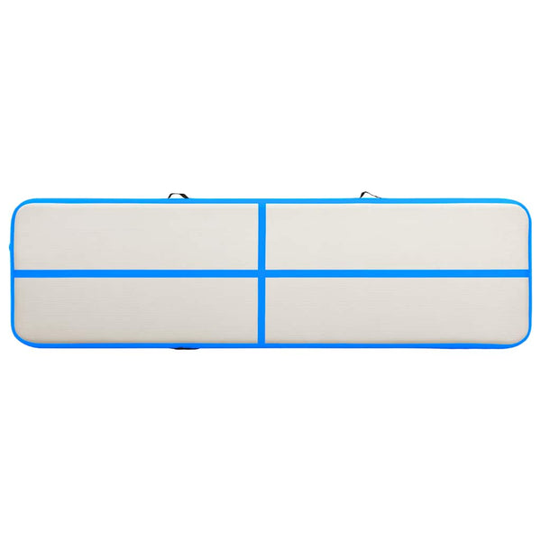 Täytettävä voimistelumatto pumpulla 700x100x20 cm PVC sininen