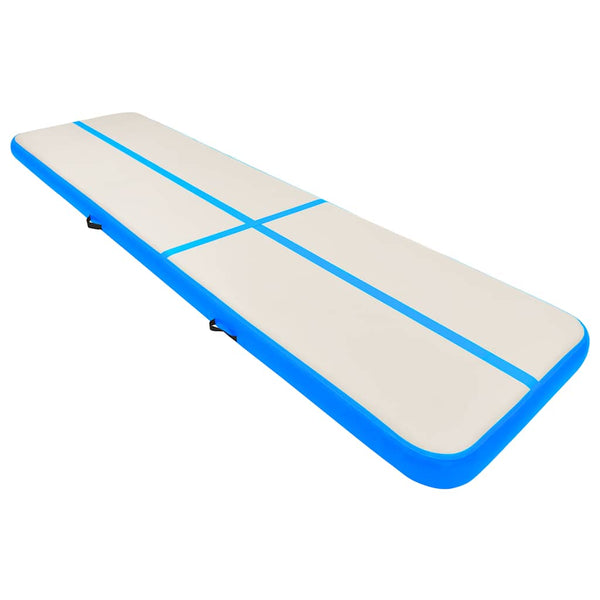 Täytettävä voimistelumatto pumpulla 800x100x20 cm PVC sininen