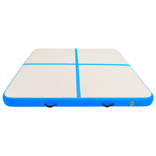 Täytettävä voimistelumatto pumpulla 200x200x10 cm PVC sininen