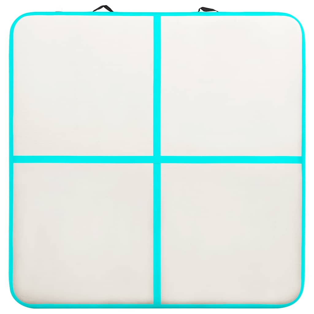 Täytettävä voimistelumatto pumpulla 200x200x10 cm PVC vihreä