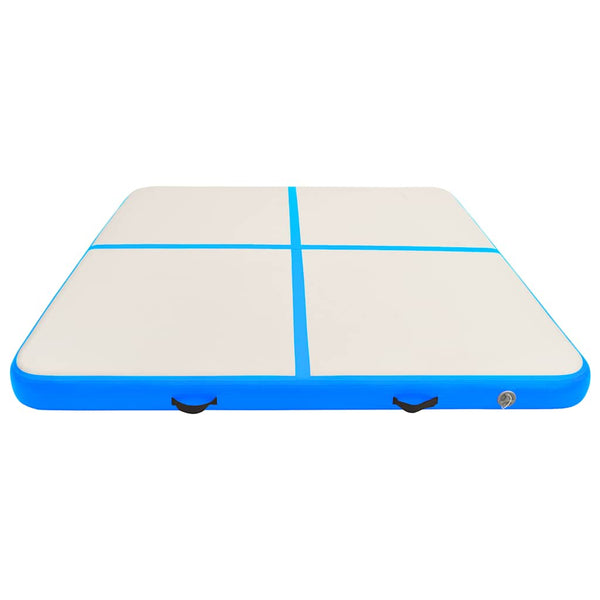 Täytettävä voimistelumatto pumpulla 200x200x15 cm PVC sininen