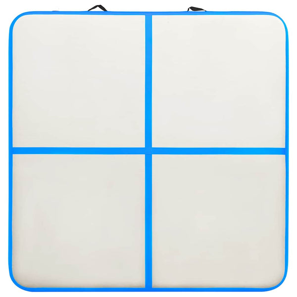 Täytettävä voimistelumatto pumpulla 200x200x15 cm PVC sininen