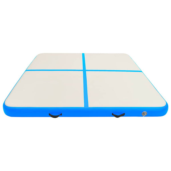Täytettävä voimistelumatto pumpulla 200x200x20 cm PVC sininen
