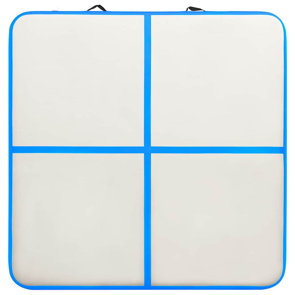 Täytettävä voimistelumatto pumpulla 200x200x20 cm PVC sininen