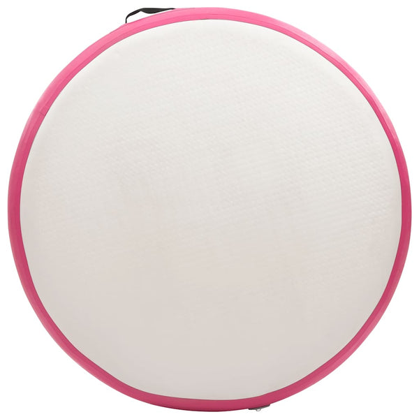 Täytettävä voimistelumatto pumpulla 100x100x10 cm PVC pinkki