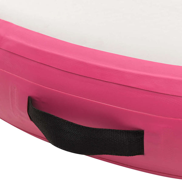 Täytettävä voimistelumatto pumpulla 100x100x10 cm PVC pinkki