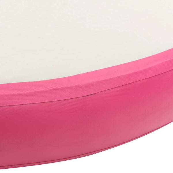 Täytettävä voimistelumatto pumpulla 100x100x15 cm PVC pinkki