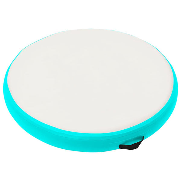 Täytettävä voimistelumatto pumpulla 100x100x15 cm PVC vihreä