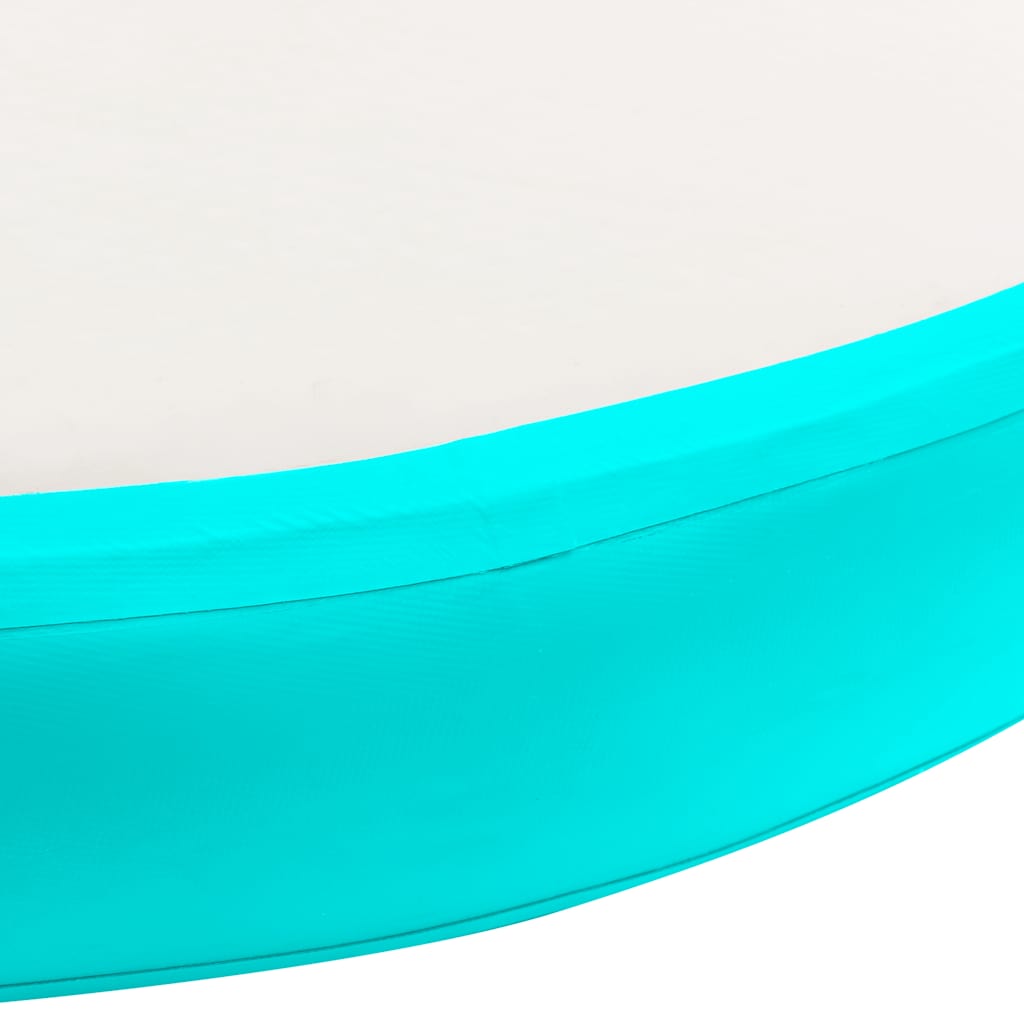 Täytettävä voimistelumatto pumpulla 100x100x15 cm PVC vihreä