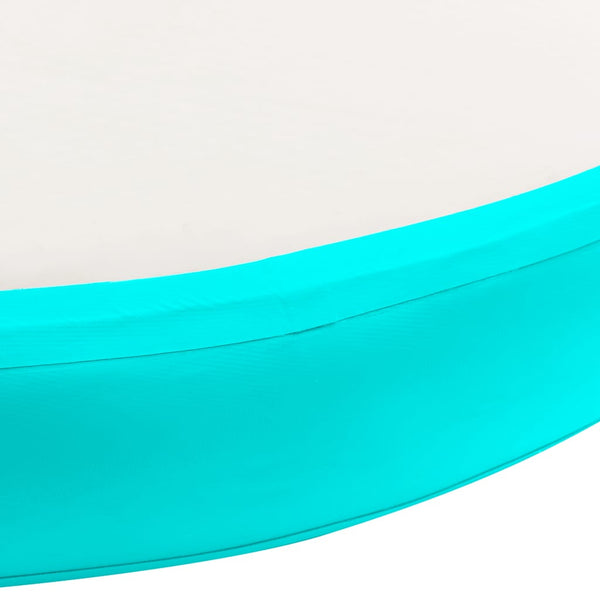 Täytettävä voimistelumatto pumpulla 100x100x15 cm PVC vihreä