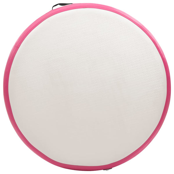 Täytettävä voimistelumatto pumpulla 100x100x20 cm PVC pinkki