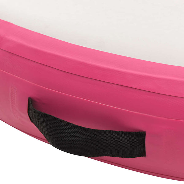 Täytettävä voimistelumatto pumpulla 100x100x20 cm PVC pinkki