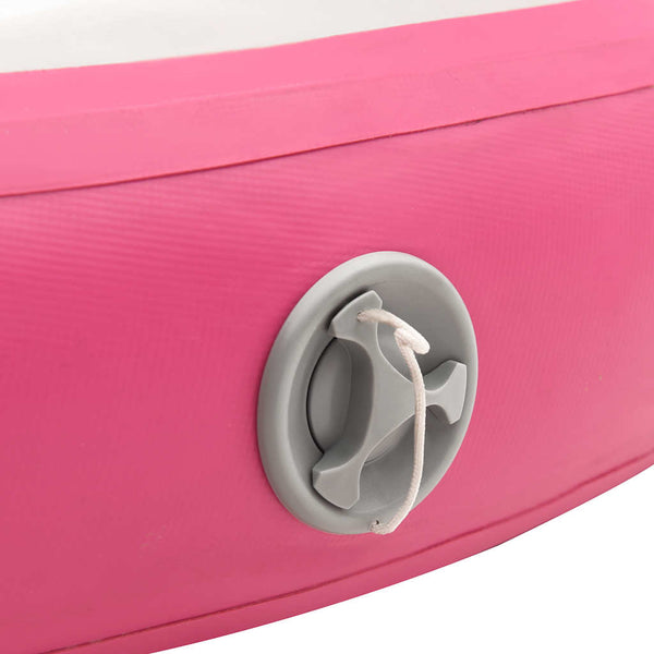 Täytettävä voimistelumatto pumpulla 100x100x20 cm PVC pinkki