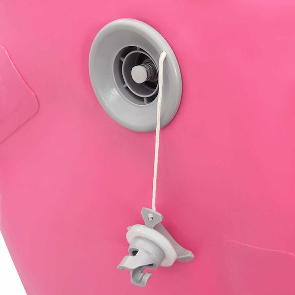 Täytettävä voimistelurulla pumpulla 100x60 cm PVC pinkki
