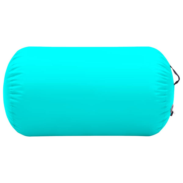 Täytettävä voimistelurulla pumpulla 100x60 cm PVC vihreä
