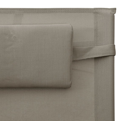 Aurinkotuoli Textilene taupe ja harmaa