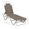 Aurinkotuoli alumiini textilene taupe