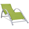 310540 Sun Loungers 2 pcs with Table Aluminium Green - Vuodevaatteet