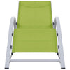 310540 Sun Loungers 2 pcs with Table Aluminium Green - Vuodevaatteet