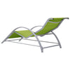 310540 Sun Loungers 2 pcs with Table Aluminium Green - Vuodevaatteet