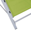 310540 Sun Loungers 2 pcs with Table Aluminium Green - Vuodevaatteet